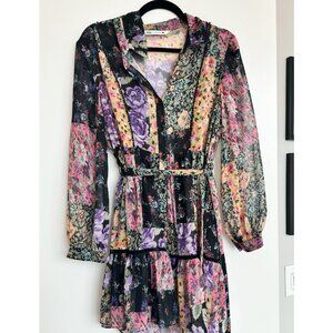 Zara Floral Patchwork Mini Dress (LG)